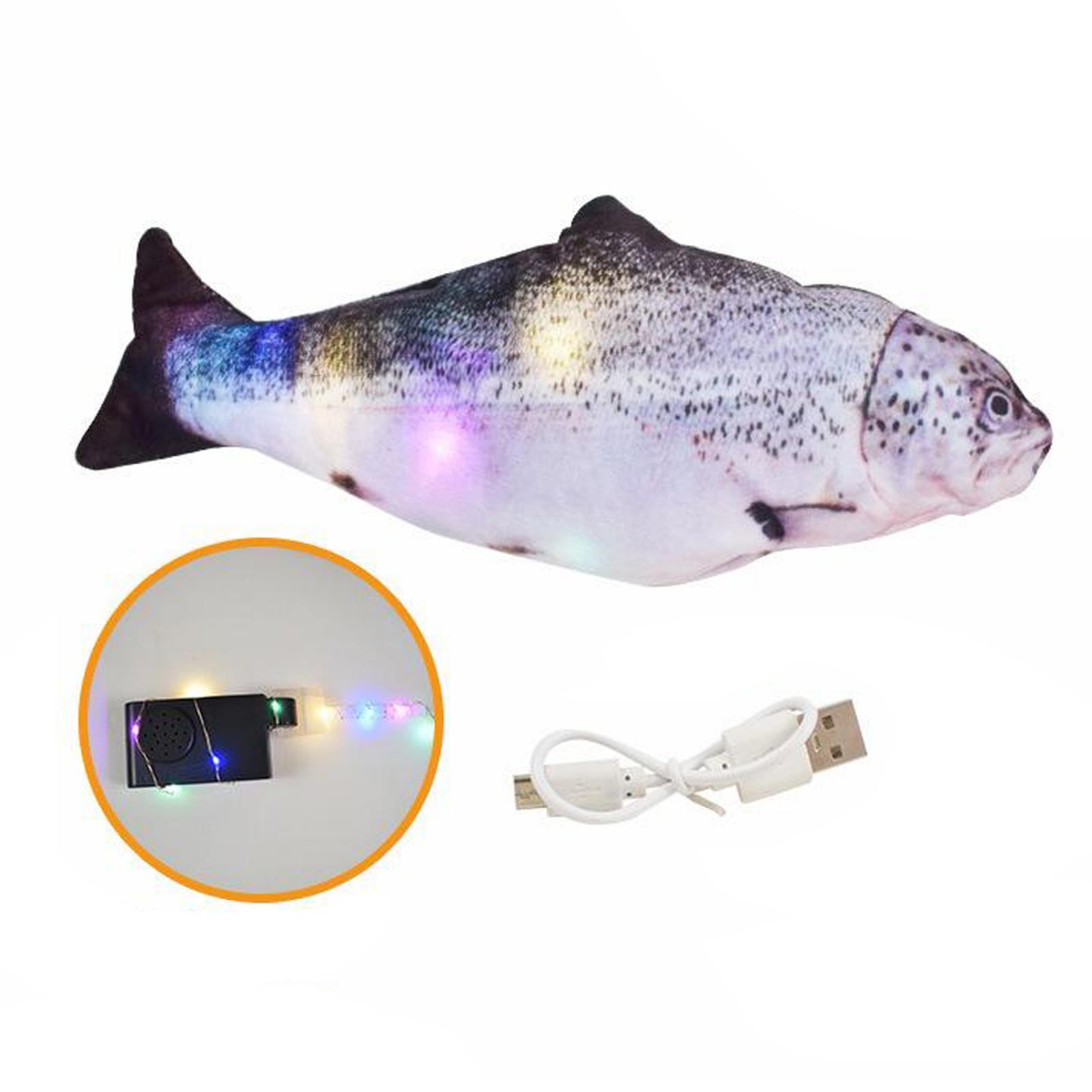 Electric Fish Interactive Pet Cat Wagging Simulation Toy