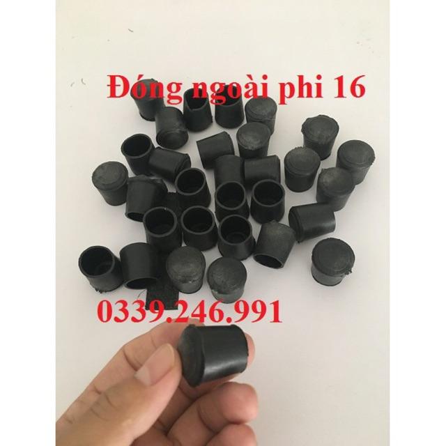 20 phi 16 mm _ bao ngoài chân bàn ghế, chụp ống phi tròn chống xước, chống nước mưa