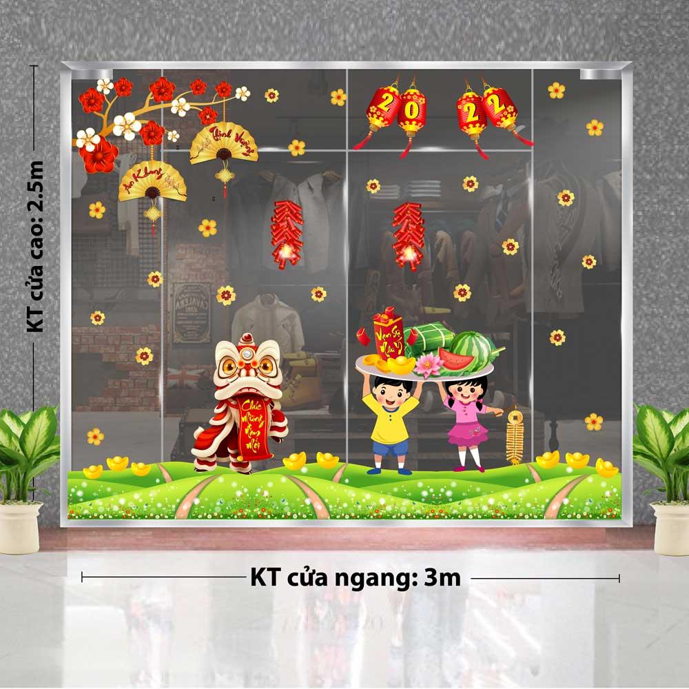 DECAL TRANG TRÍ TẾT NGUYÊN ĐÁN 2022 COMBO SỐ 5