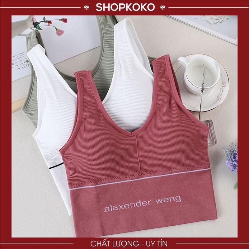 ÁO LÓT, ÁO BRA TẬP THỂ THẢO ALAXENDER. Áo Bra Crotop. Free size cho nàng từ 40kg tới 65kg