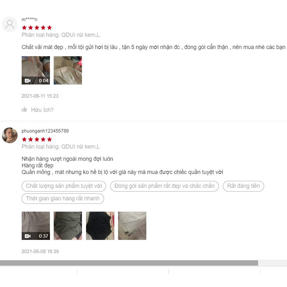 Quần short đũi nơ mịn mát trẻ trung freesize<60kg