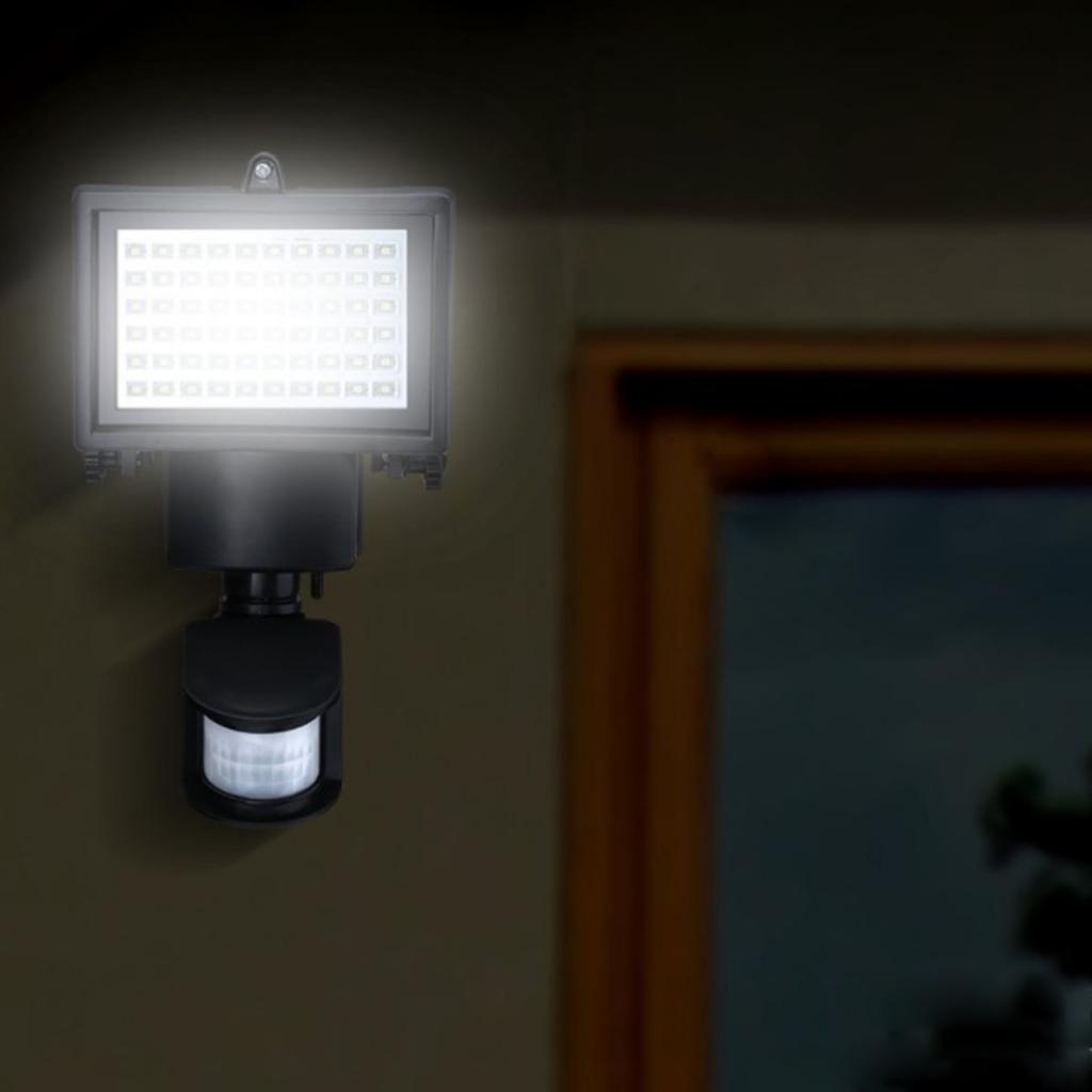 60 LED Professional Solar Powered Human Sensor Wall Light Waterproof Lamp