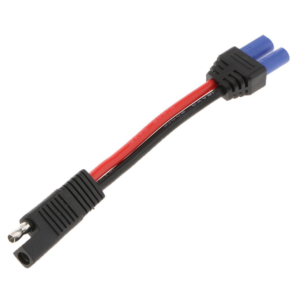 12V SAE to Female Power Adapters Cables For Car Motorcycle Solar Battery