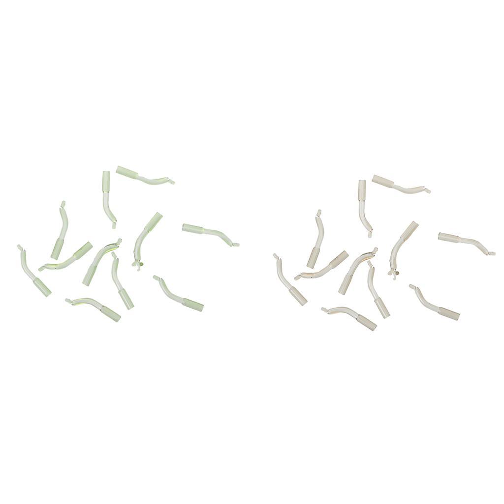 Pack of 10 Carp Accessories Anti- Line Aligner Hook Sleeve End Tackle Fishing Swivel - Light Green/Light Yellow