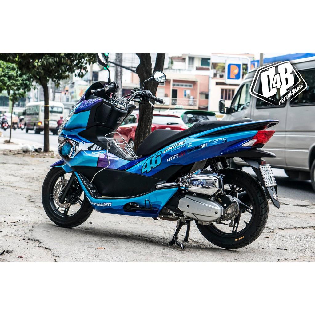 Tem trùm xe dành cho PCX Crazy Shark