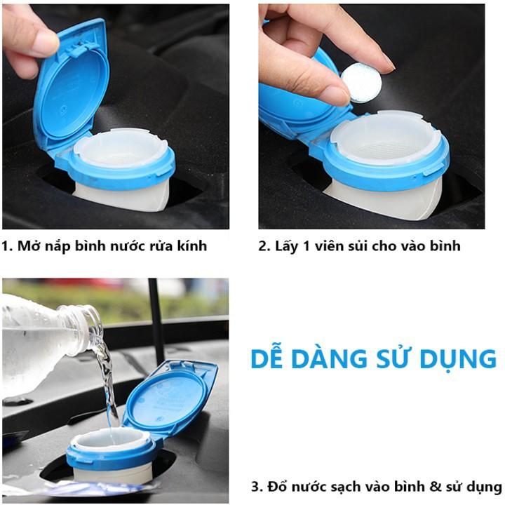 Set 2 gói viên sủi nước rửa kính xe hơi, ô tô cao cấp - Mã: MY-01