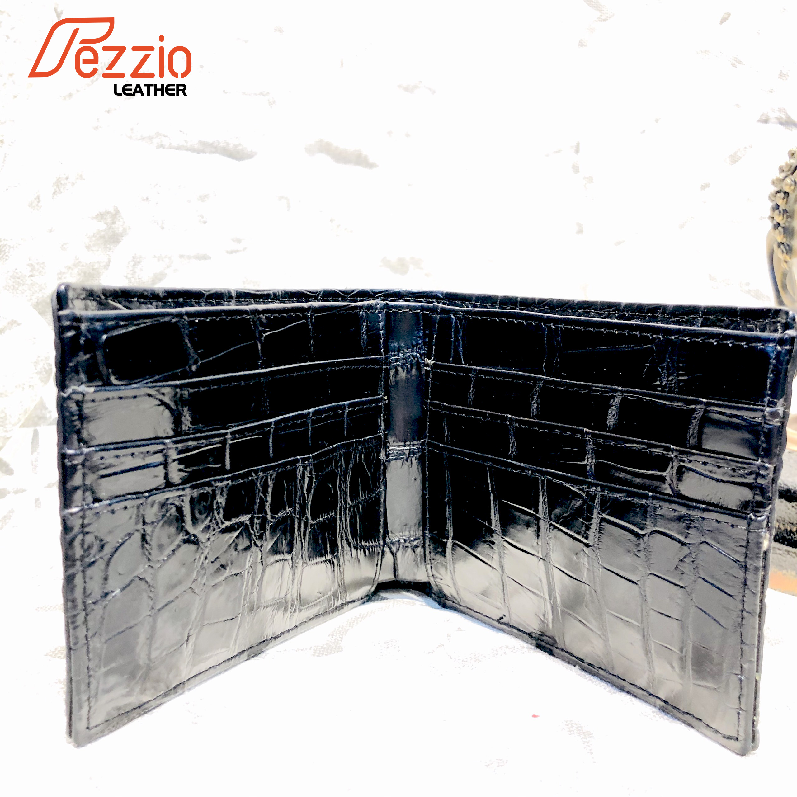 Ví nam da cá sấu 2 mặt thương hiệu Fezzio chính hãng