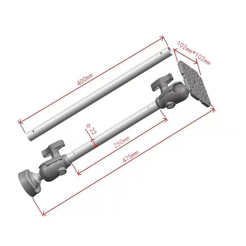 Kayak Accessories Fish Holders Plate Mount Stand Kit Lightweight