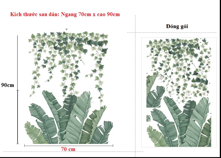 Decal trang trí tường-Giàn Dây leo