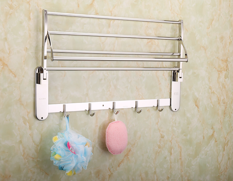 Kệ treo khăn tắm Inox SUS 304 đa chức năng Eurolife EL-B7