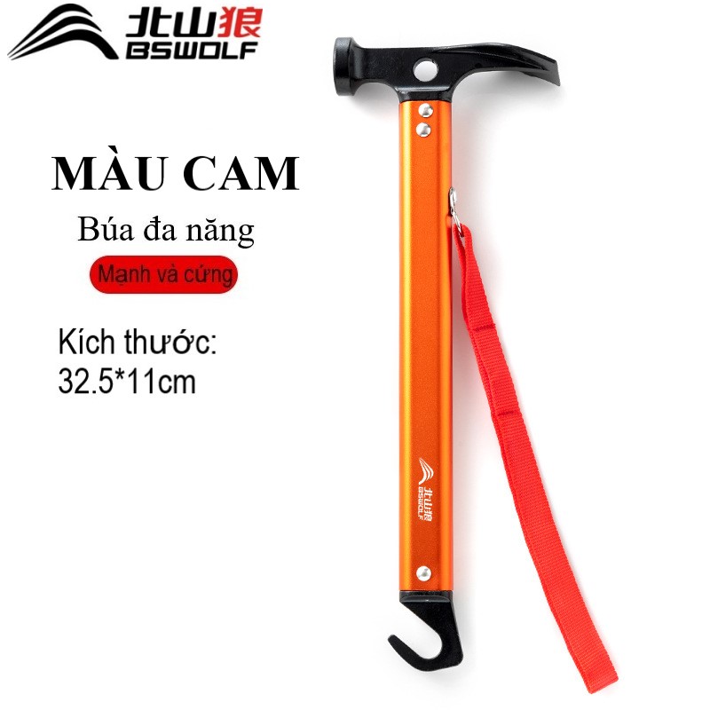 Búa đóng cọc lều, cắm trại, du lịch dã ngoại thép carbon- PJ130