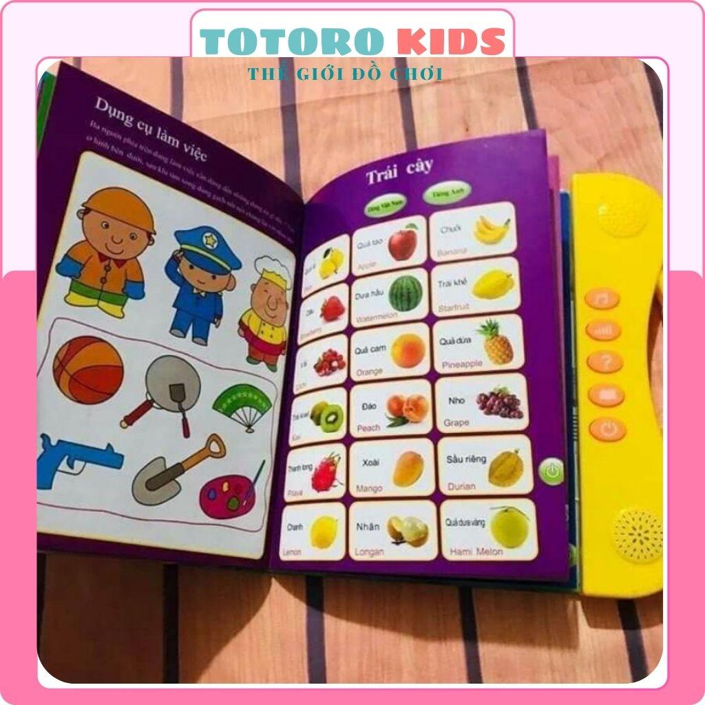 Sách quý điện tử học tập dậy nói song ngữ cho trẻ em bé các chủ đề kích thước 30×30 cm