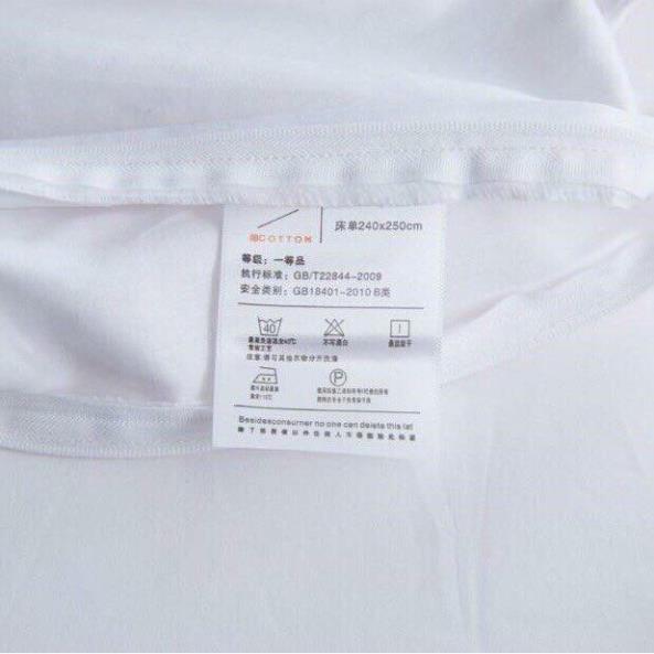 Bộ chăn ga gối cotton poly cao cấp - trắng tinh giá tốt