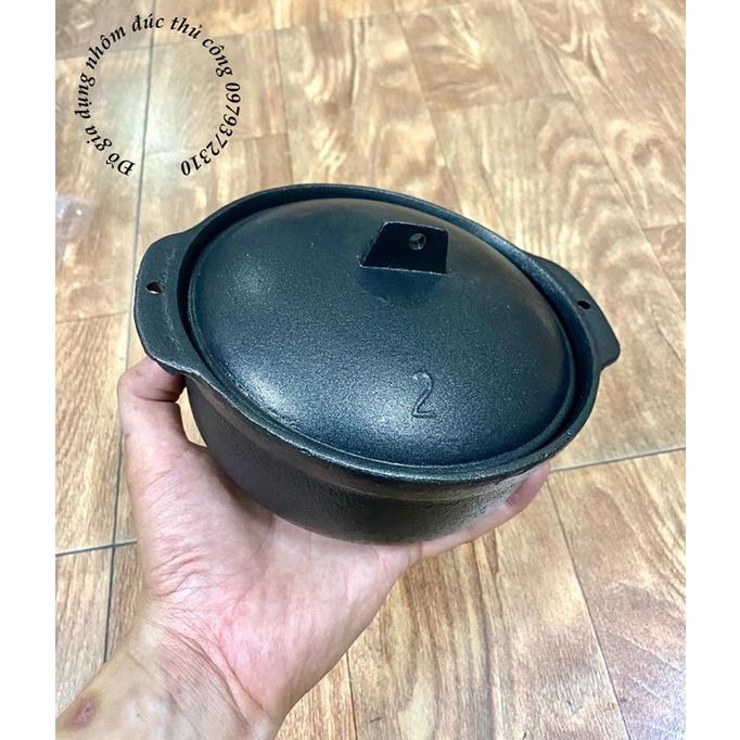 Nồi thố gang kho quẹt chống dính đk 15cm