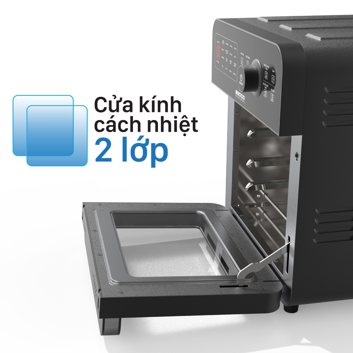 Nồi Chiên Không Dầu 2GOOD Vortex S-20, Lõi Inox 304BA bóng (14.5L) - Hàng Chính hãng