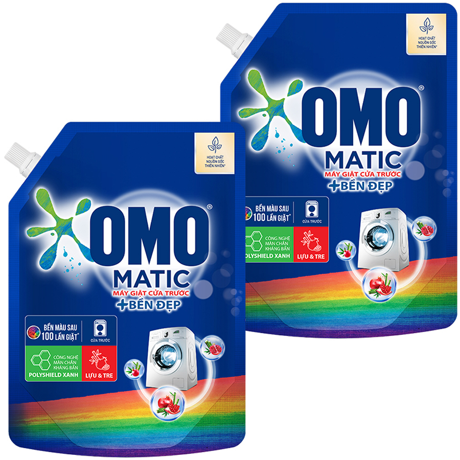 Combo 2 Túi Nước Giặt Omo Matic Bền Đẹp Cửa Trước 2.0Kg