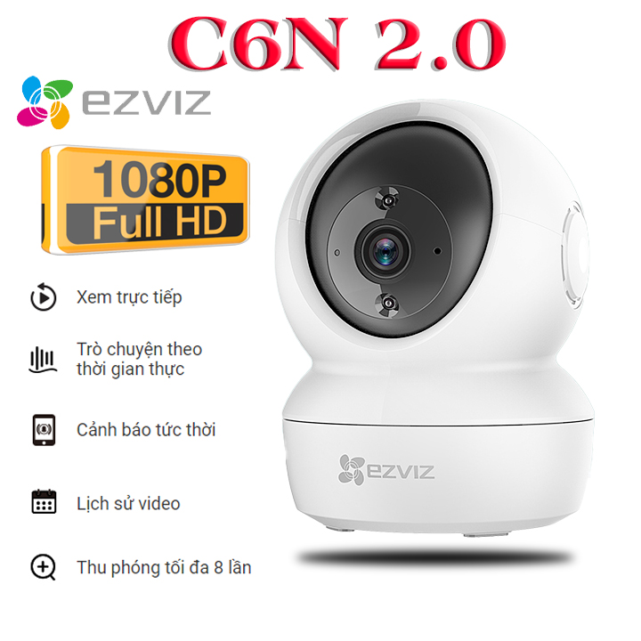 Camera Wifi 360 Ezviz C6N Chuẩn 2.0 Full HD 1080P Chính Hãng Giá Rẻ  Hồng Ngoại Ban Đêm