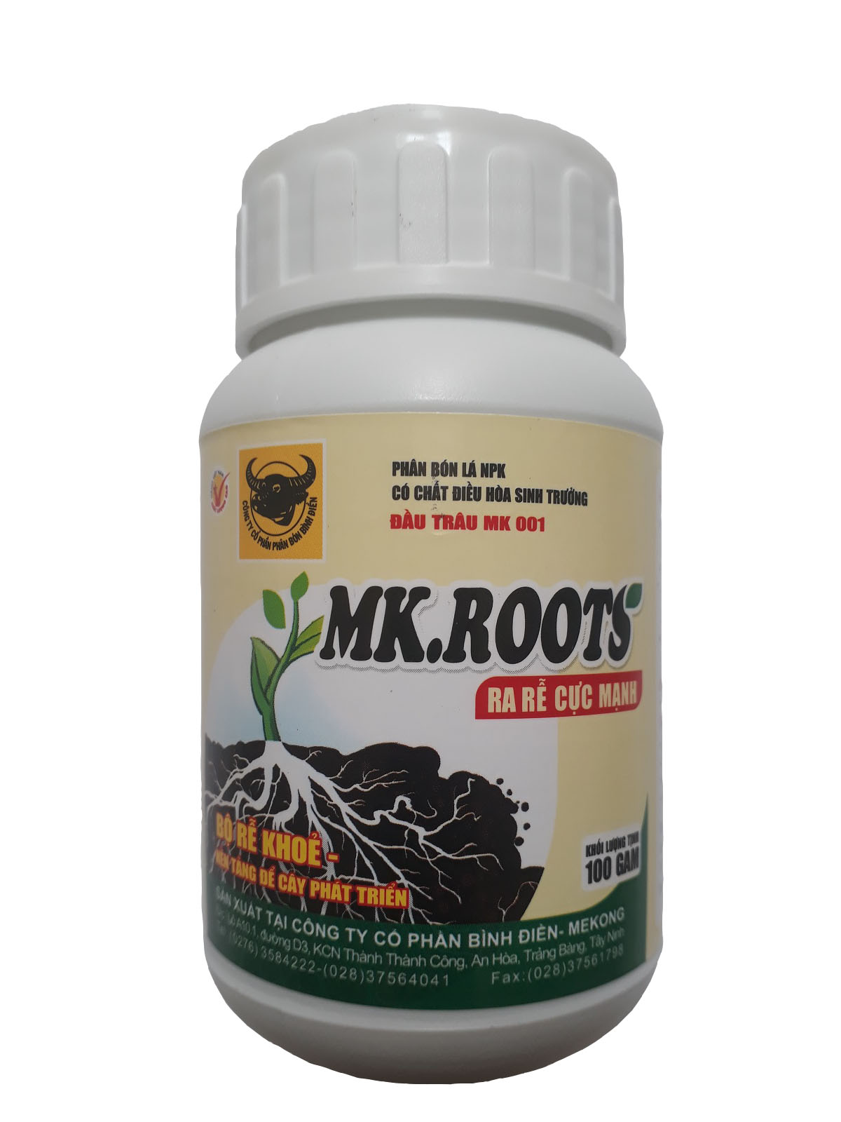 03 hộp Phân bón đầu trâu MK ROOTS giúp Ra rễ cực mạnh - Bật chồi - Đẻ nhánh hộp 100g