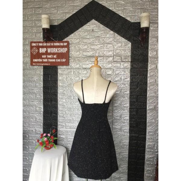 Đầm Hai Dây Dạ Tweed