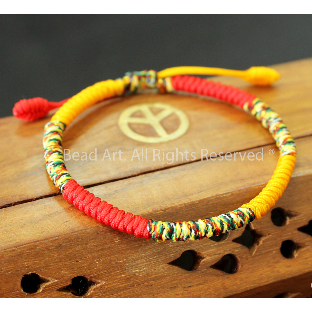 Vòng Tay Dây Ngũ Sắc Thắt Chỉ Màu Tibet Handmade , Vòng Tay Phong Thuỷ - Bead Art