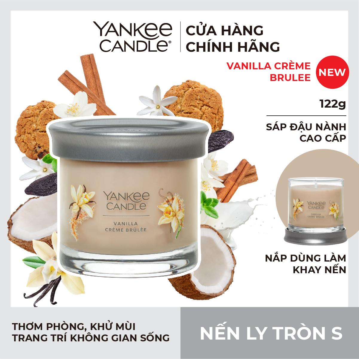 Nến ly tròn sáp đậu nành Yankee Candle size S (122g) - Vanilla Crème Brulee