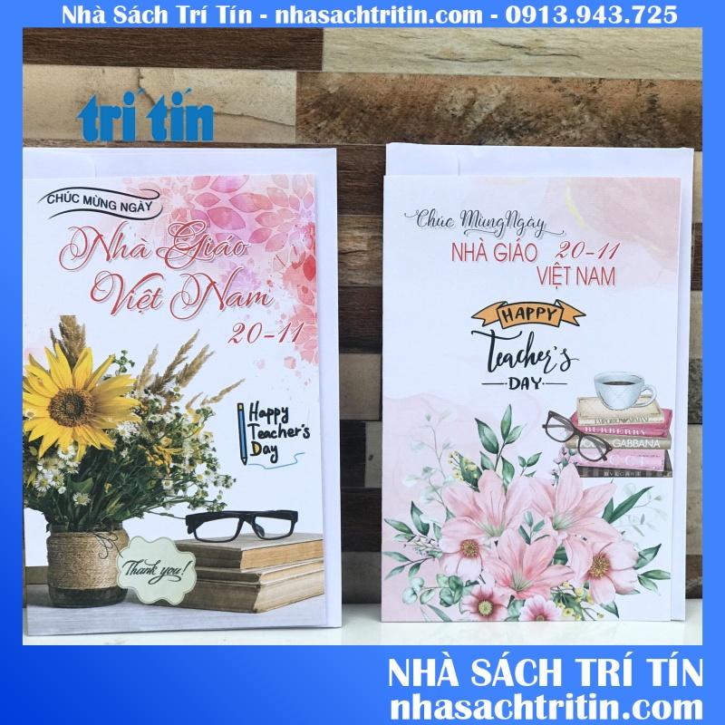 Thiệp handmade 20/11 MẪU NGẪU NHIÊN (vpp trí tín)