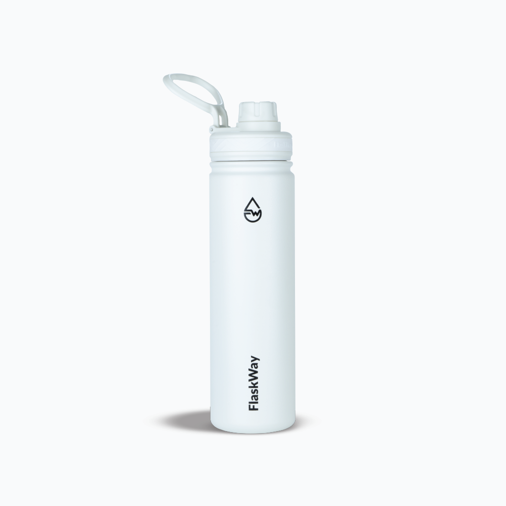 Bình giữ nhiệt FlaskWay màu trắng Pure White 22oz (650ml)