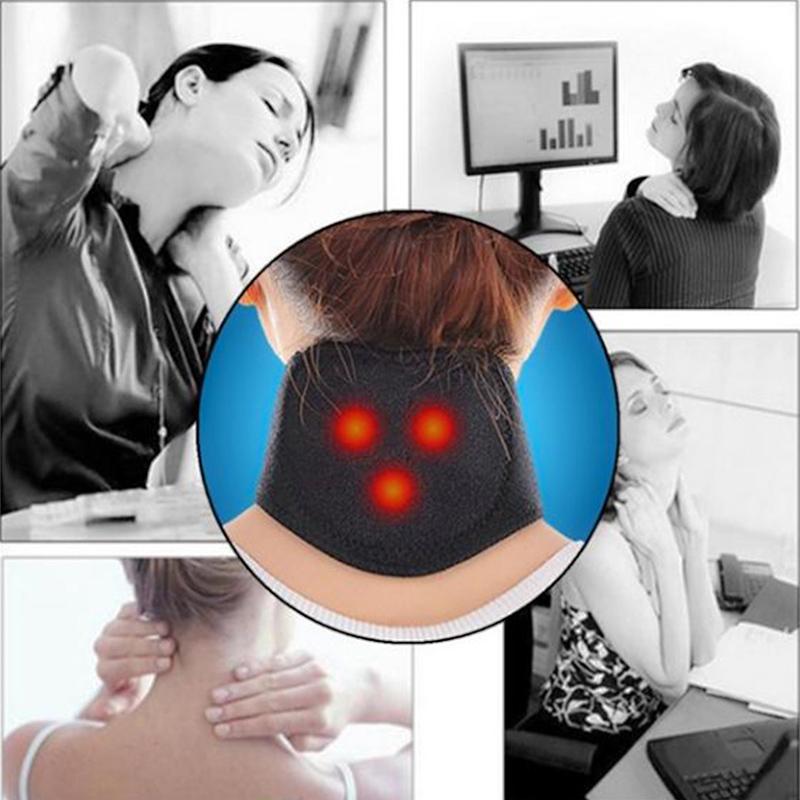 Nẹp cổ tourmaline tự làm nóng cổ Massager cổ tử cung đau thắt lưng Trị liệu từ tính Hỗ trợ cổ Màu