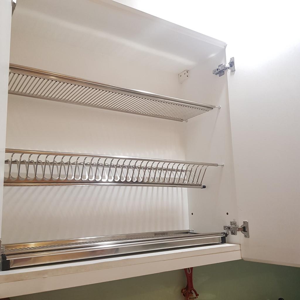 Giá Úp Bát Đĩa Chữ V 2, 3 Tầng INOX 304 Nan Dẹt Chính Hãng