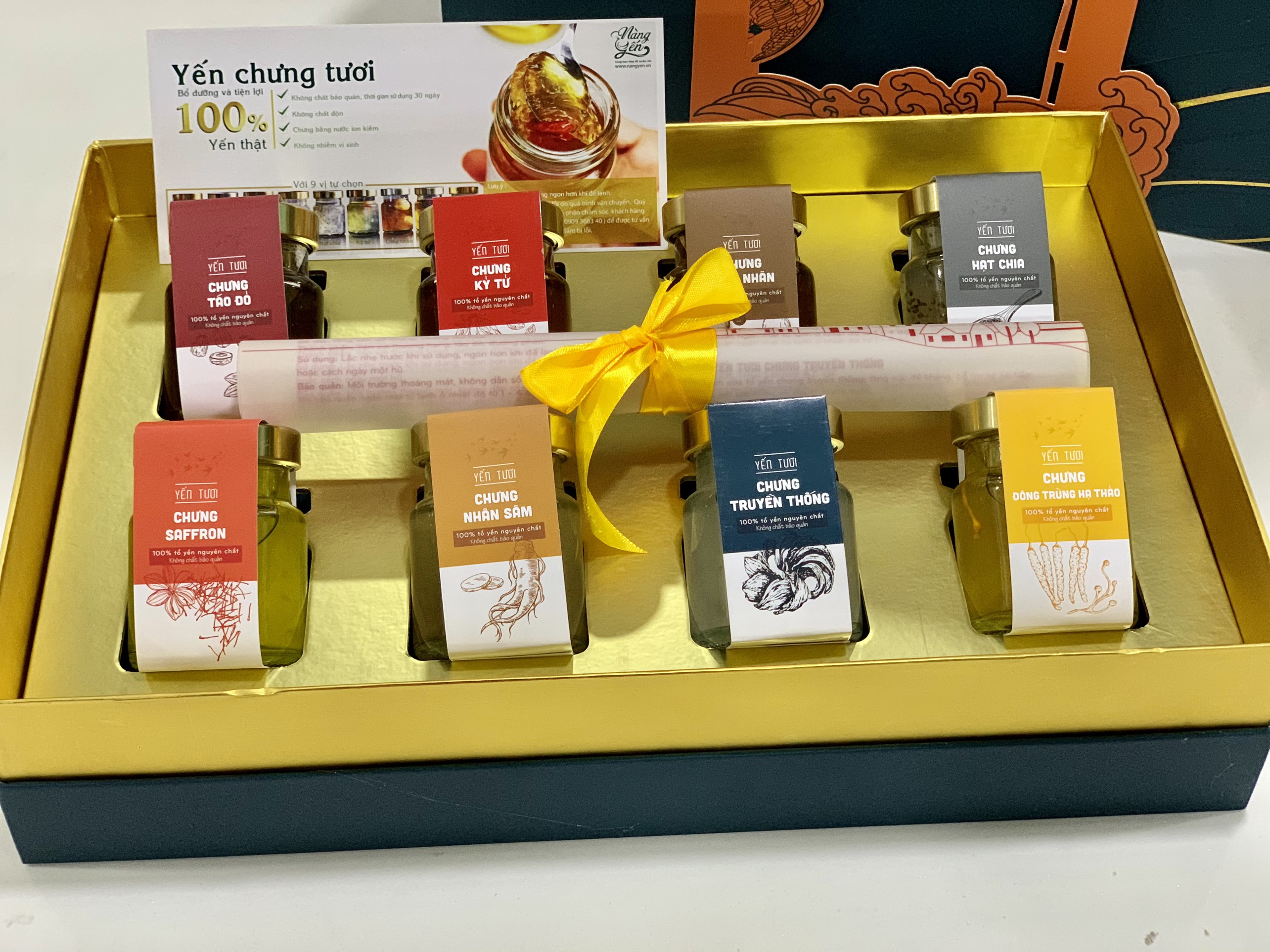 Bộ quà tặng sang trọng từ yến - Set Bát Bảo Như Ý  | Thích hợp biếu tặng hoặc đi thăm bệnh | Yến sào Nàng Yến