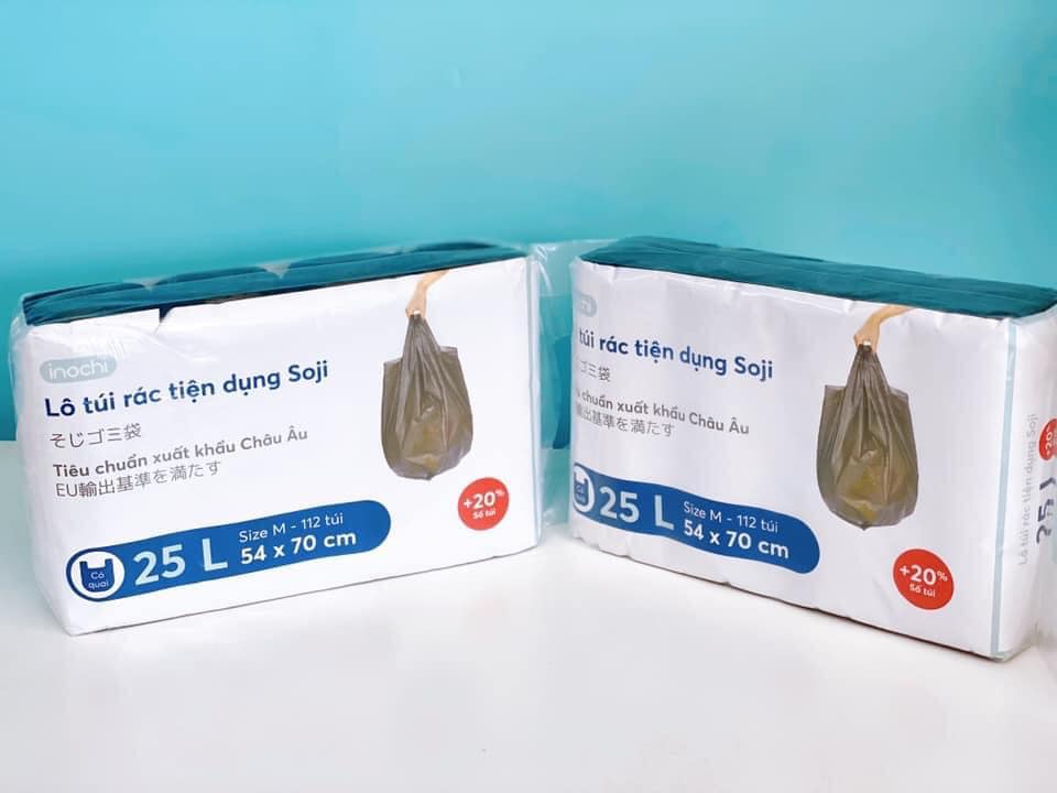 Lô 4 cuộn túi rác tiện dụng Inochi Soji (10L-25L-50L)