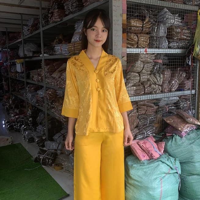 ĐỒ LAM ĐI CHÙA Bà Lai Lụa - Xanh Ngọc,Size L 60 kí trở lại