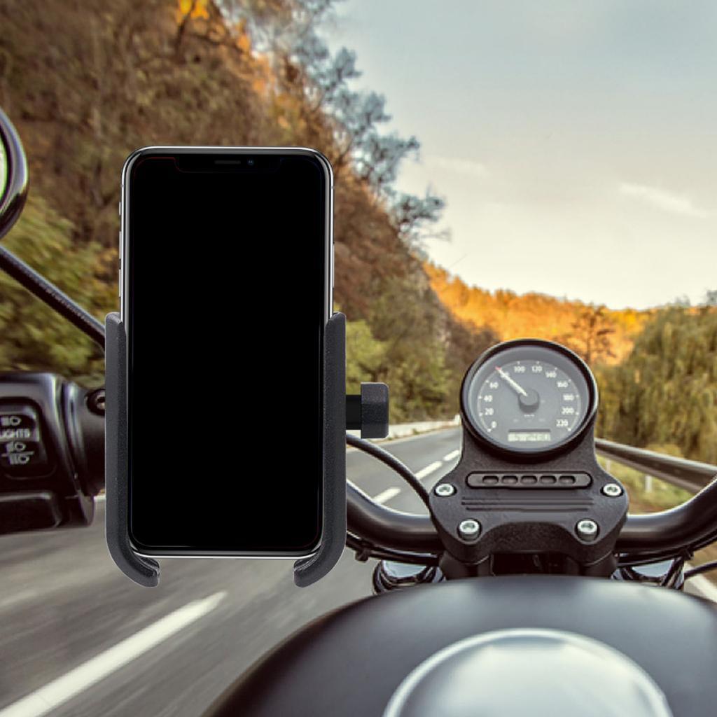 Holder Handlebar Mount Bracket Stand For Motorcycle Black
