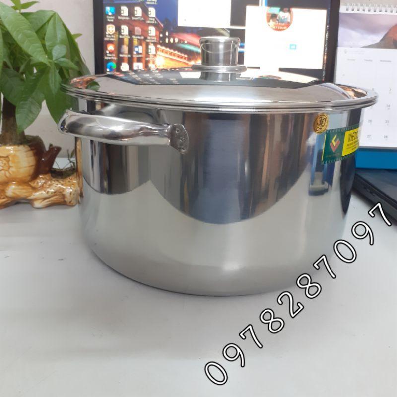 Nồi inox đáy từ đủ size 14, 16, 18, 20, 22, 24, 26, 28, 30, 32 cm nồi luộc gà