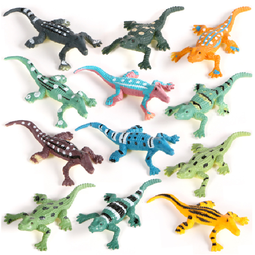 Đồ chơi động vật 12 Cá Sấu mô hình nhựa 5.5 cm Wild Animal xinh xắn nhiều màu