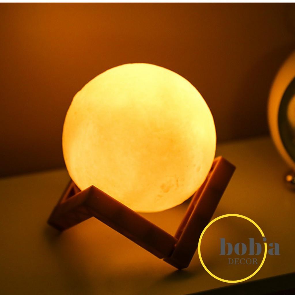 Đèn ngủ thiết kế hình mặt trăng 3D chất lượng cao