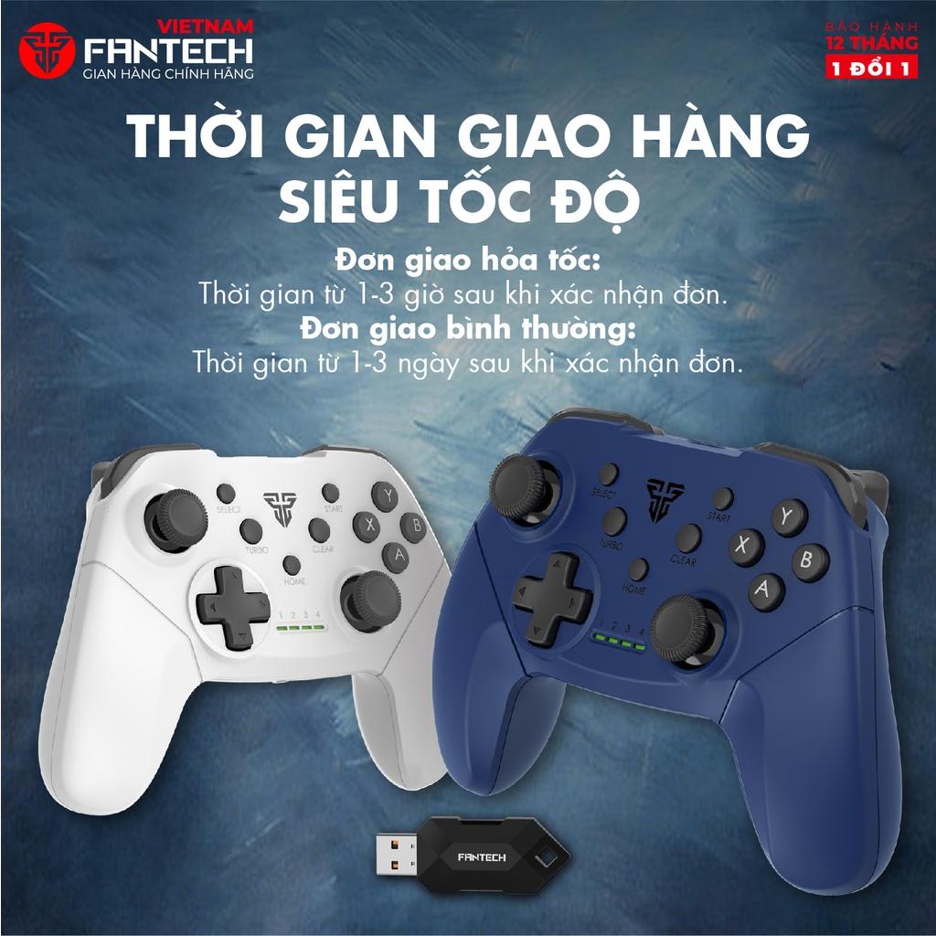 Tay Cầm Chơi Game Không Dây Fantech SHOOTER II WGP13 Dùng Được Cho PC,Console, Smart TV... 4 Chế Độ Từng Thể Loại Game - Hàng Chính Hãng