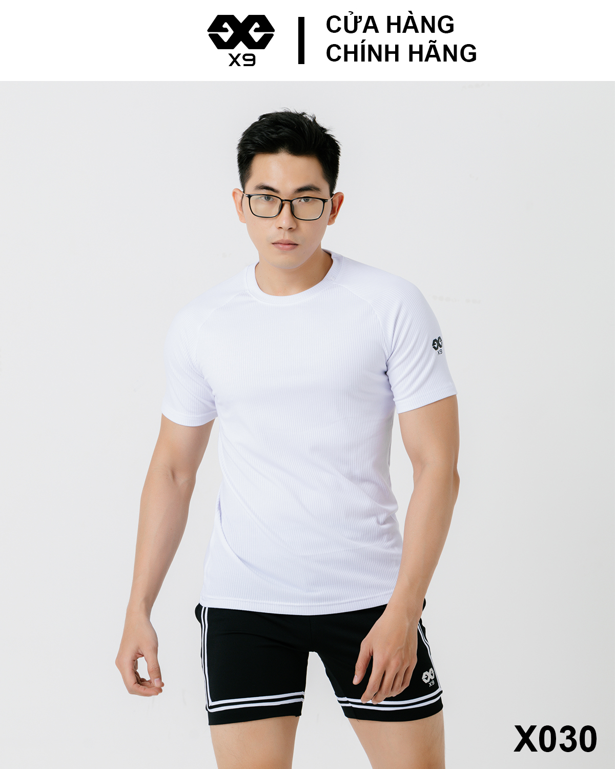 Áo Thun Nam Sọc Gân To Ngắn Tay Cổ Tròn - X9 Sportswear - X030