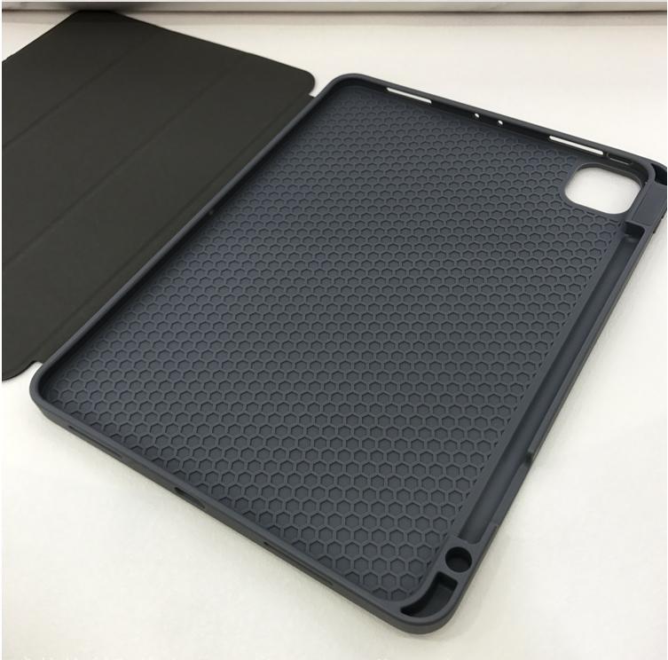 Bao da chính hãng Mutural cao cấp cho iPad Pro 12.9 2020 có khay đựng bút - Đen