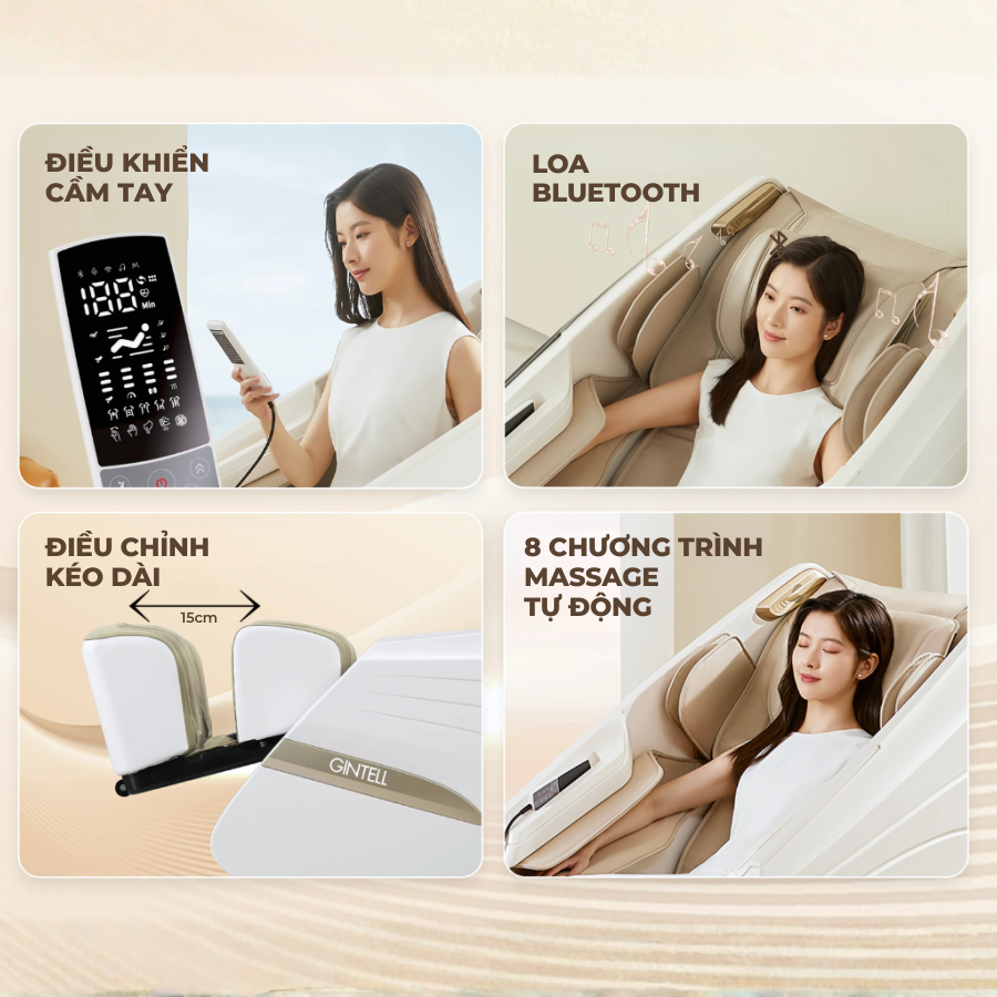 |GIÁ HẤP DẪN| Ghế massage toàn thân GINTELL S3 PLUS SUPER CHAIR | 2 Năm bảo hành chính hãng