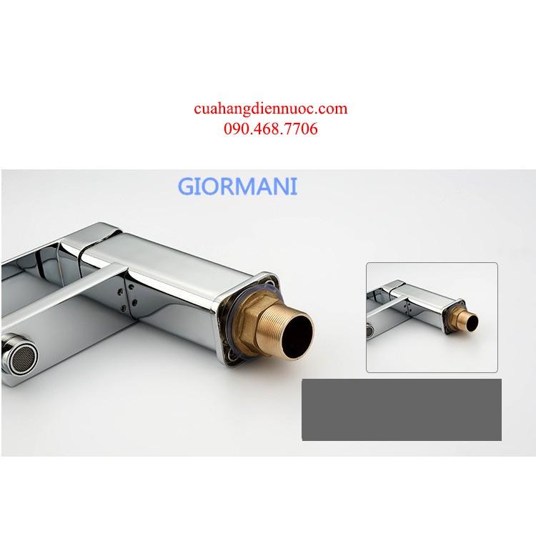 Vòi chậu rửa mặt nóng lạnh vuông SNL16 tặng đôi dây cấp inox
