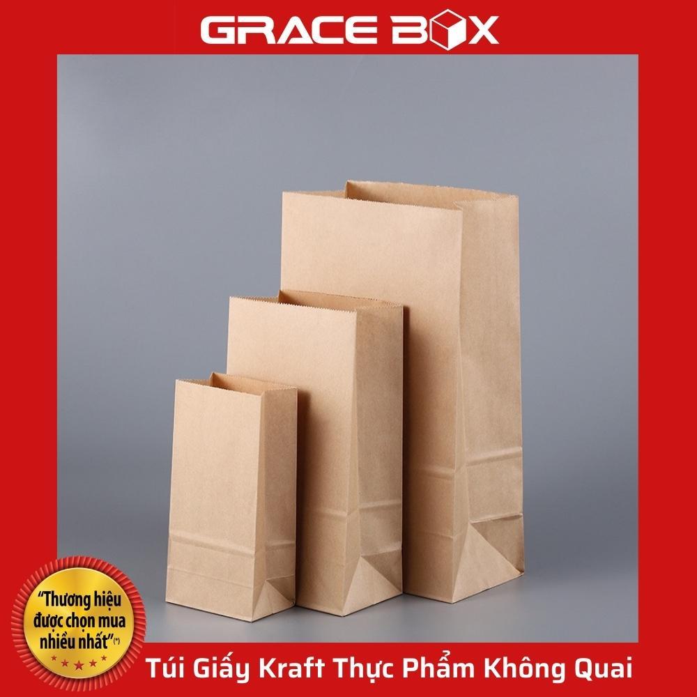 Túi Giấy Kraft Thực Phẩm Không Quai Loại Không Thấm Dầu