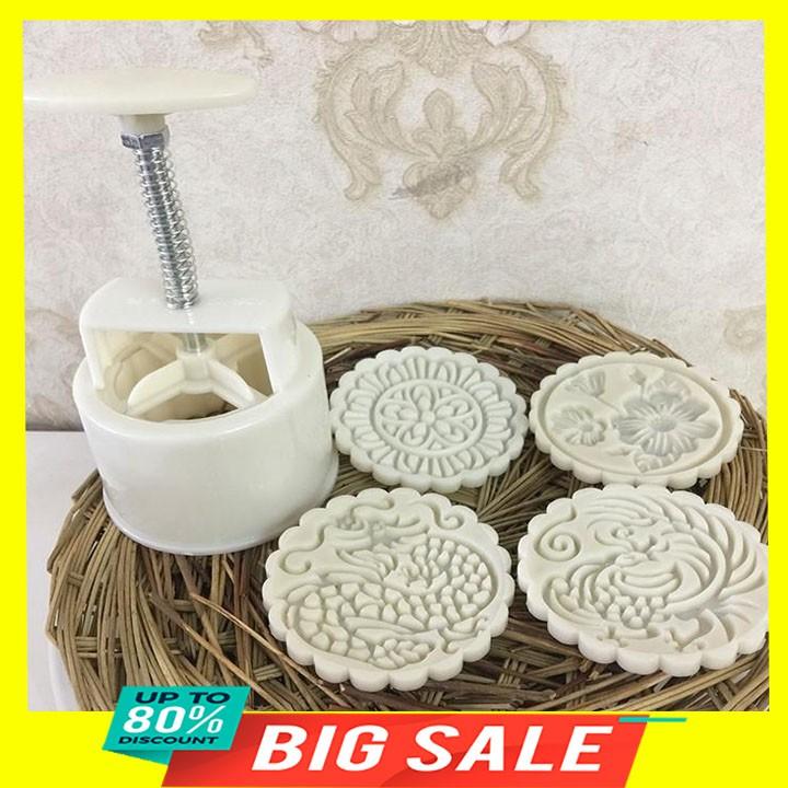 Khuôn Làm Bánh Trung Thu/ Bánh Ngọt Hình Tròn, Hình Vuông 125gram