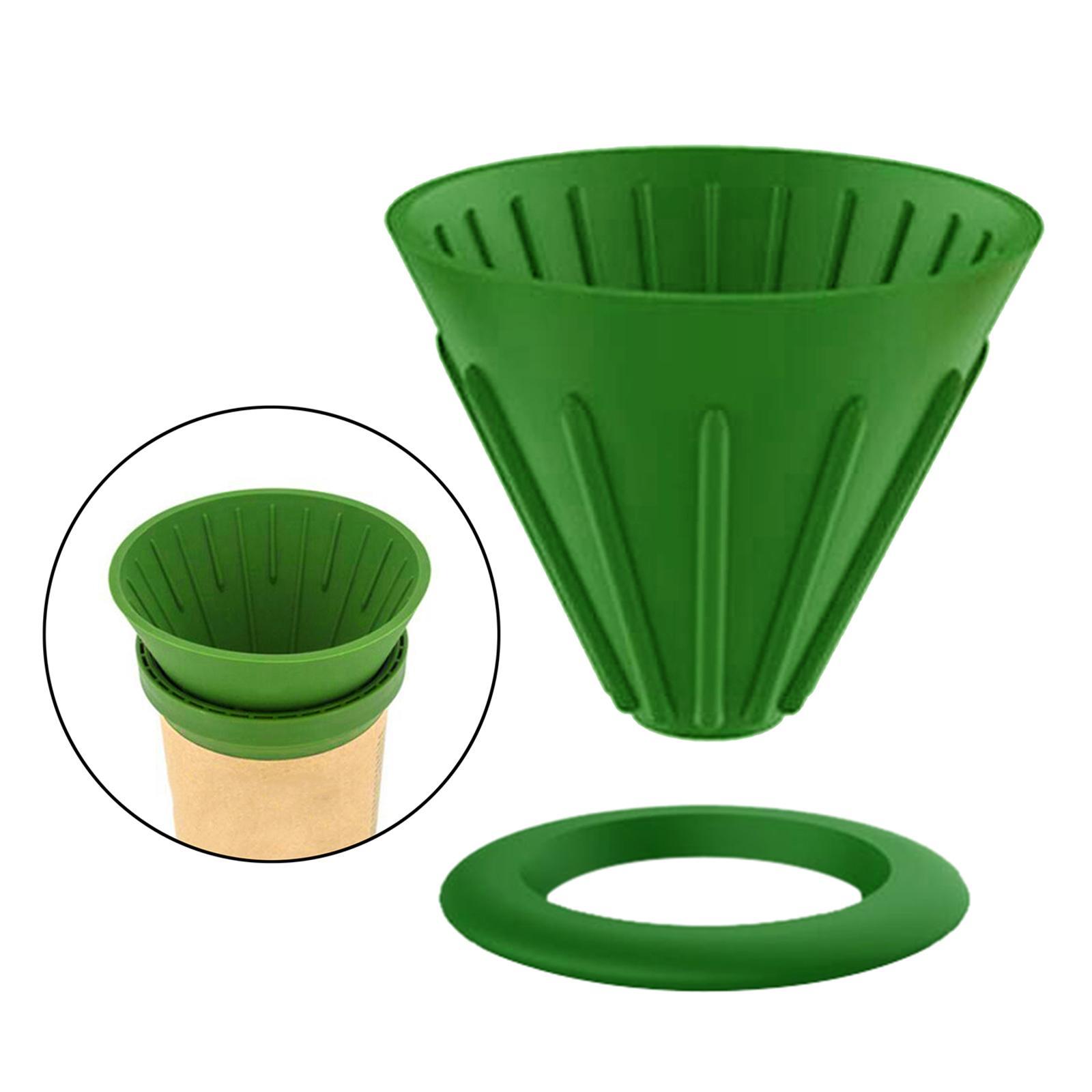 2 Pieces Foldable Silicone Coffee Dripper Coffee Filter Cup for Home Office