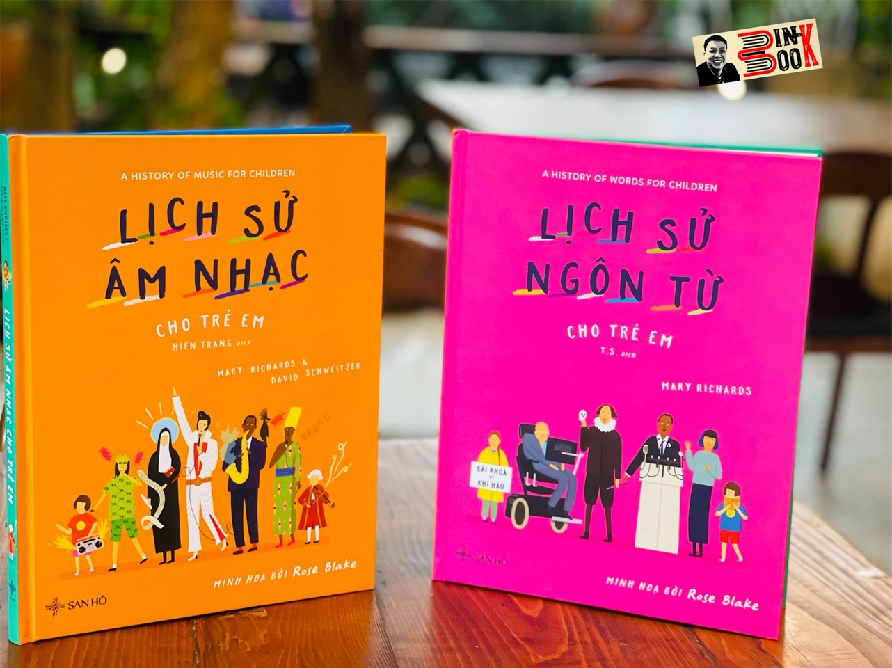 (Combo 2 cuốn bìa cứng, in màu toàn bộ) LỊCH SỬ NGÔN TỪ CHO TRẺ EM –  LỊCH SỬ ÂM NHẠC CHO TRẺ EM – San Hô