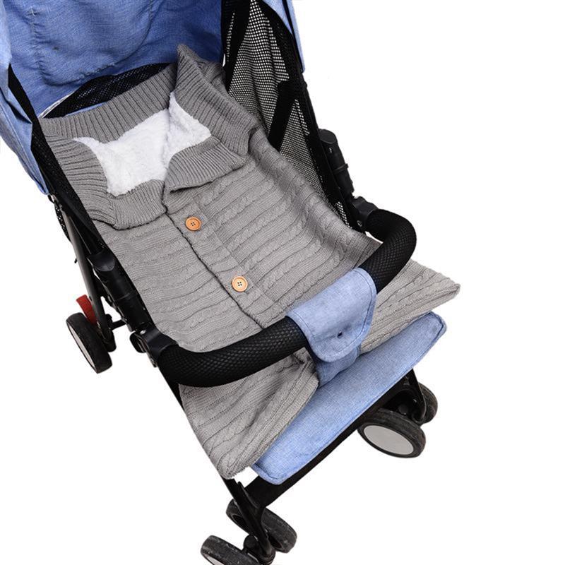 Túi Ngủ Cho Bé Bao Da Mùa Đông Trẻ Em Sleepsack Footmuff Cho Xe Đẩy Dệt Kim Ngủ Tất Sơ Sinh Đầm Len Dệt Kim Slaapzak