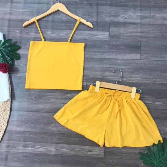 Bộ Đồ Ngủ Cotton 2 Dây Xinh