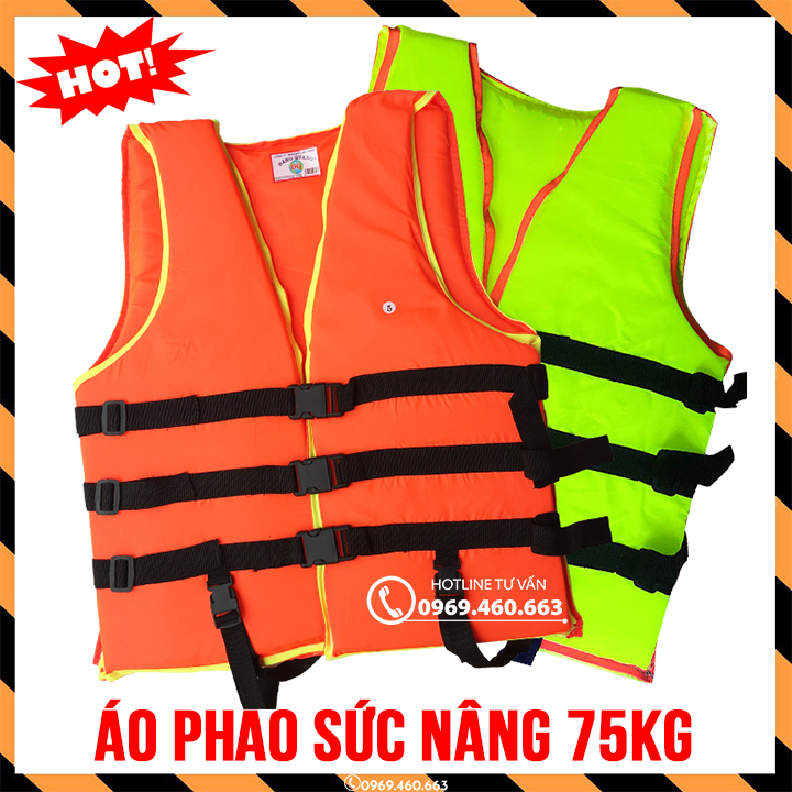 Áo Phao Bơi Số 6 Sức Nâng &lt;=75kg. Áo Phao Cứu Hộ, Cứu Sinh Hàng Đẹp Cho Trẻ Em và Người Lớn