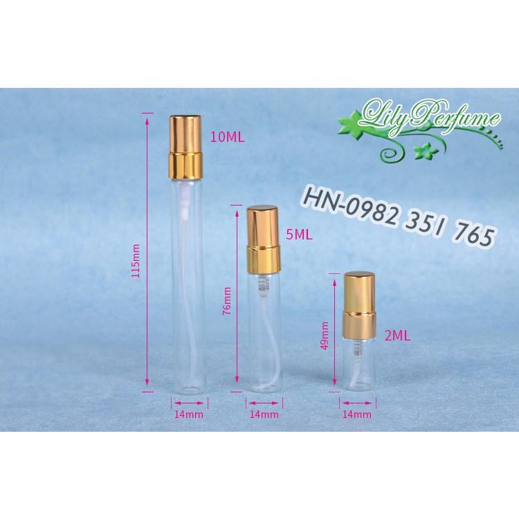 Lọ đựngnước hoa tròn cao mỏng 10ml