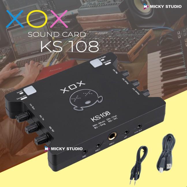 Sound Card KS108 Hàng Loại 1 . Thu Âm Livestream Chuyên Nghiệp , Cho Chất Âm Cực Hay , Dễ Dàng Lắp Đặt